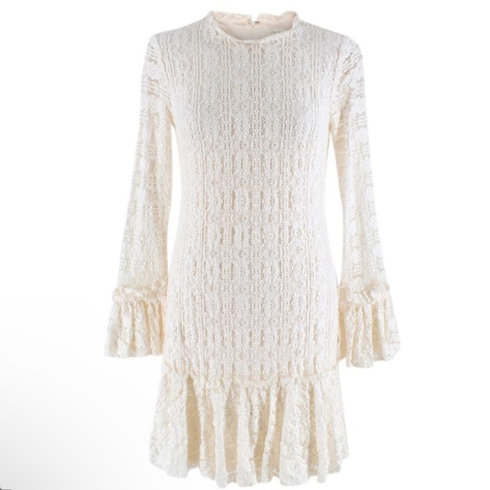 Shoshanna Ivory Lace Dress
